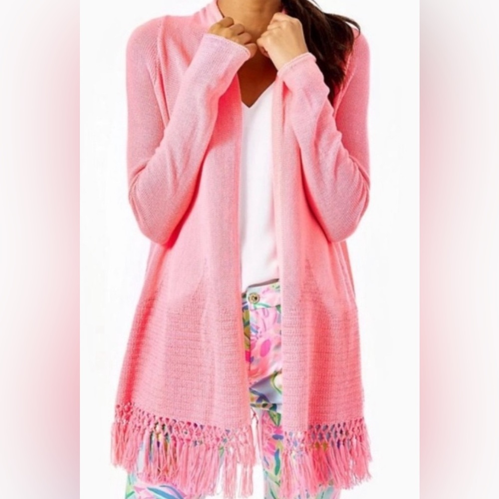 Lilly Pulitzer Small Tatum Cardigan in Lilly’s Coral